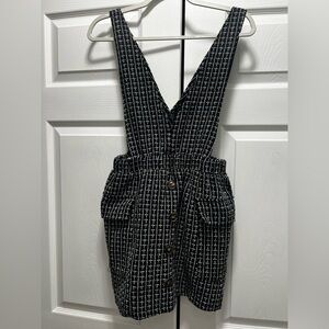 Black and White Checkered Button-Down Dress
